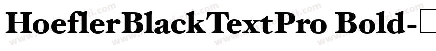 HoeflerBlackTextPro Bold字体转换